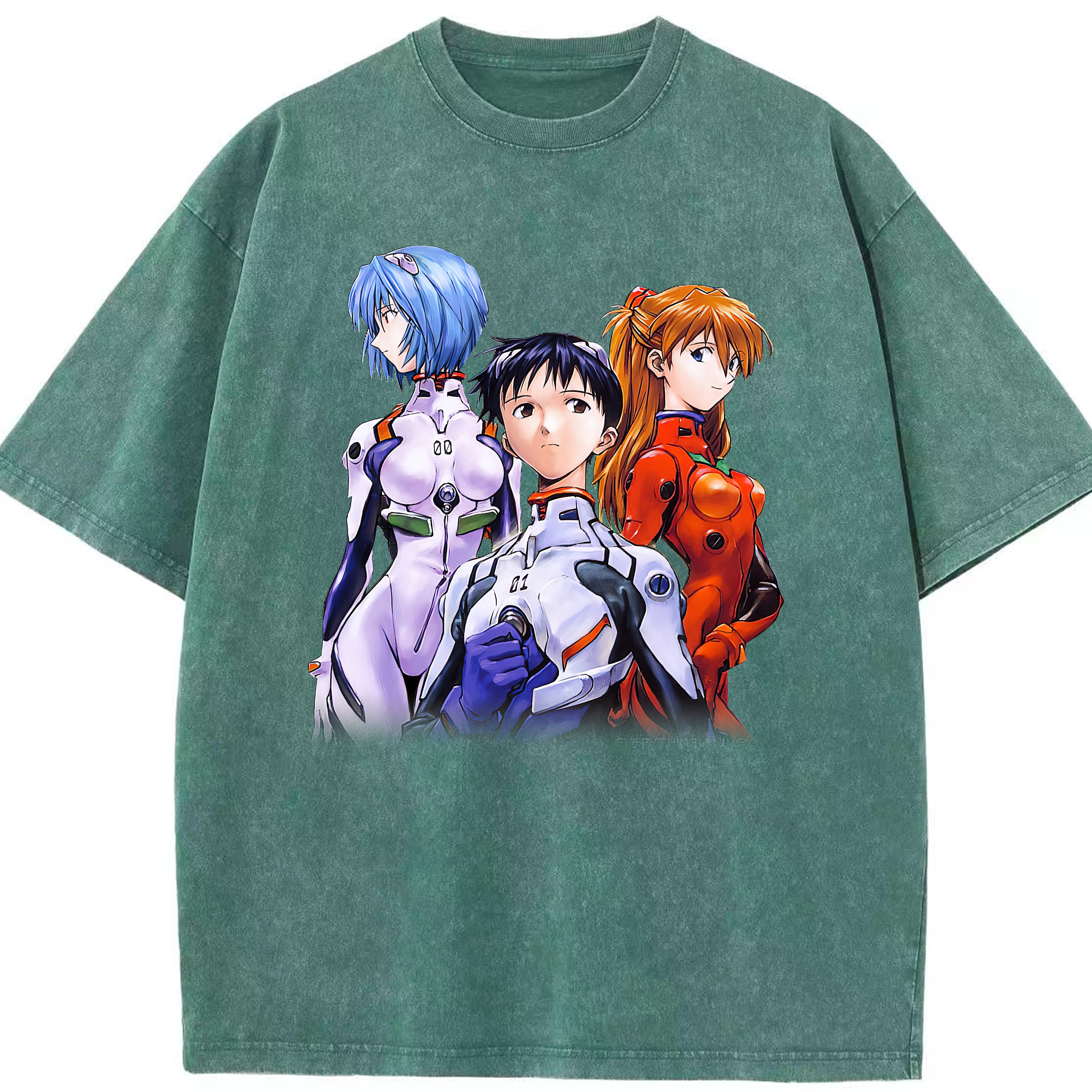 （画像用） EVA 新世紀エヴァンゲリオン 綿100% ヴィンテージ風 半袖Tシャツ（フロントプリント）